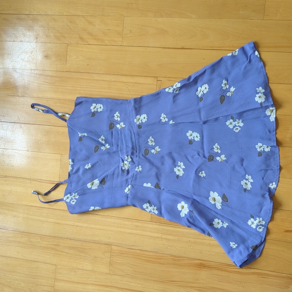Reformation purple floral short spaghetti strap dress size 4